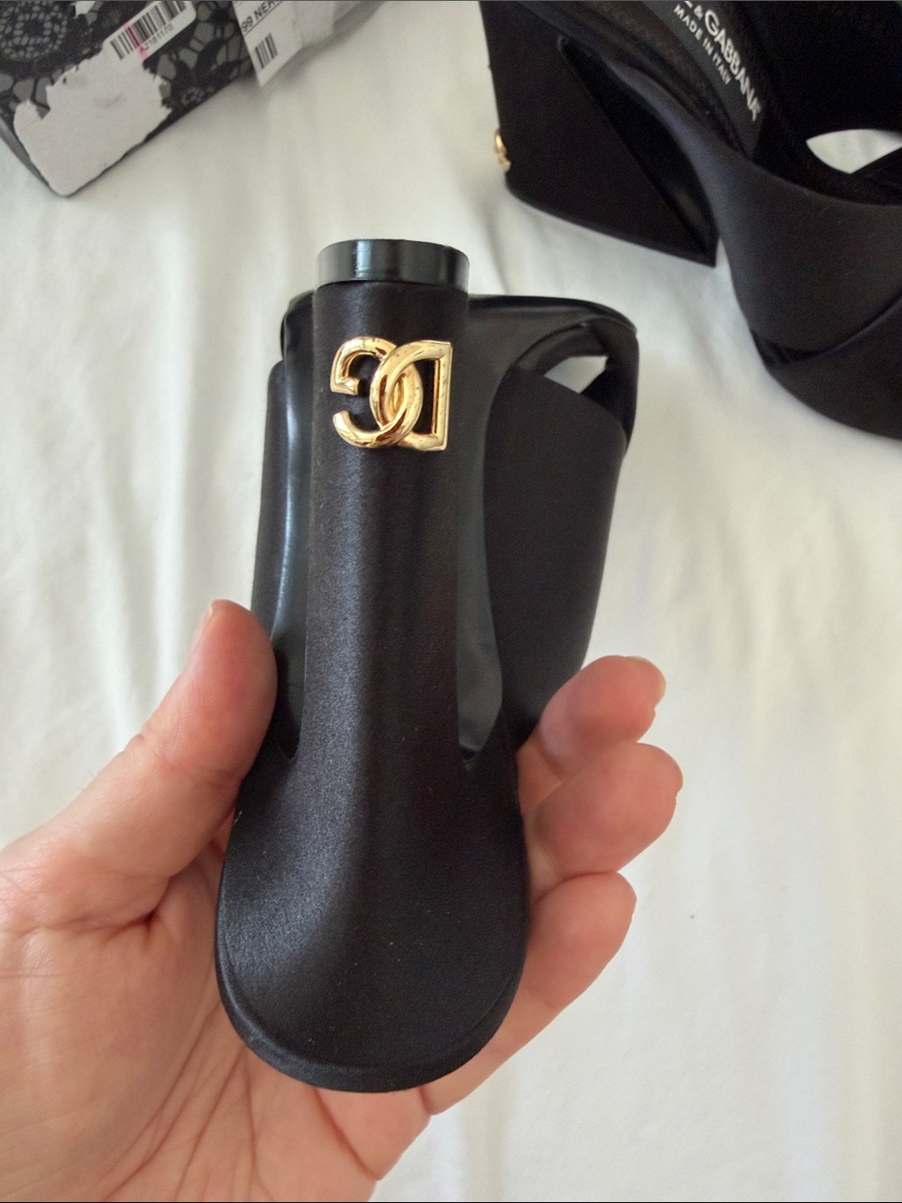 Dolce & Gabbana Black Crisscross Mule Slides - Picture 7 of 17